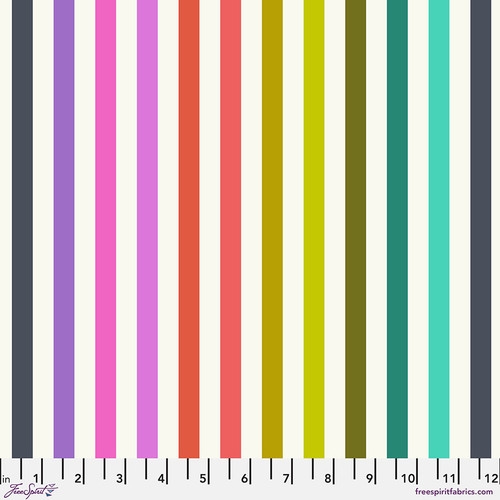 Tula Pink - Tabby Road Deja` Vu - Disco Stripe - Prism